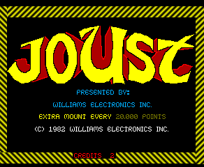 Joust (White+Green label) Title Screen